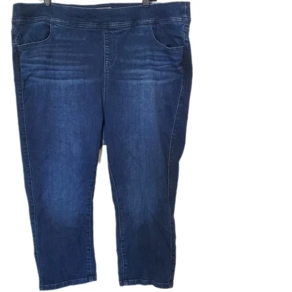 Torrid Women's Stretch Denim Crop Pull On Skinny Lean Jean - Plus Size 3X - Picture 2 of 13